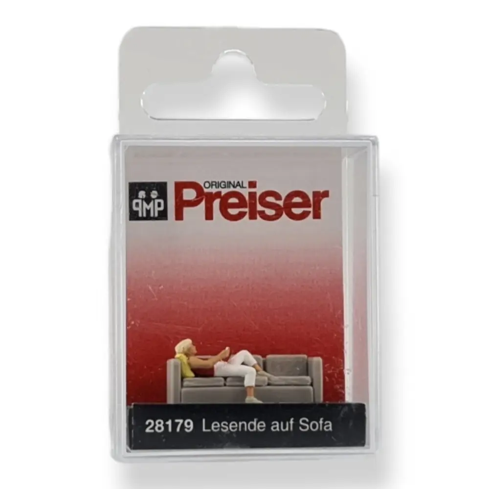Figurine lisant sur son canapé - PREISER 28179 - HO 1:87 - 3