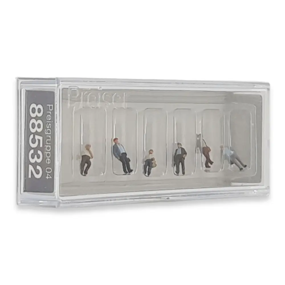 Lot de 6 ouvriers attendant leur correspondance - Preiser 88532 - Z 1/220e - 2