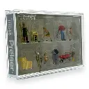 Pack de 6 Jardiniers et Accessoires - Figurine - PREISER 10046 - Échelle HO 1/87 - 2