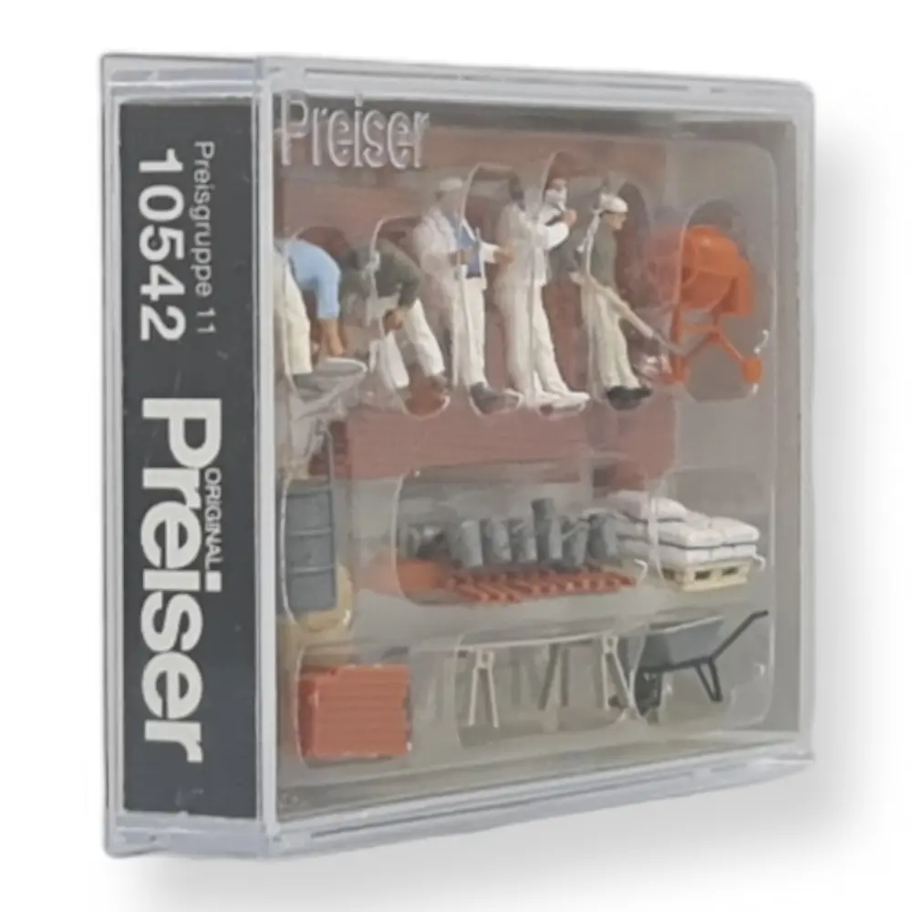 Maçons et leurs accessoires - Preiser 10542 - HO 1/87e - 2