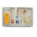 Lot de 9 Personnages A La Plage avec Accessoires - Preiser 10692 - HO : 1/87 - 2