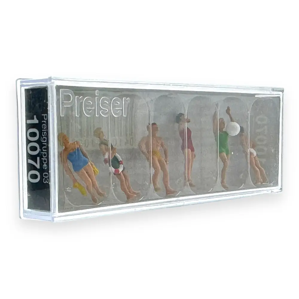 Pack de 6 Baigneurs - Figurine - PREISER 10070 - Échelle HO : 1/87ème - 2