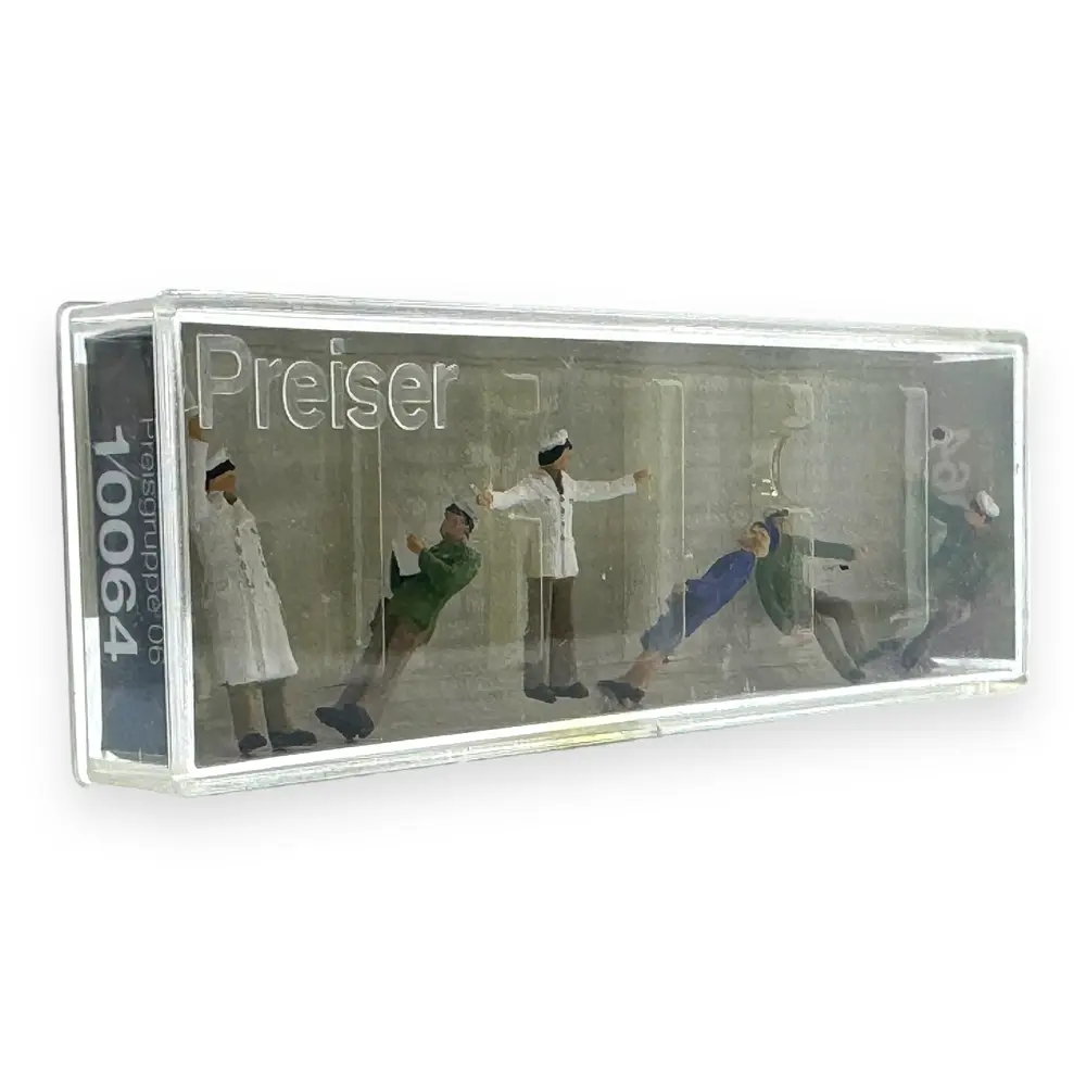 Pack de 6 Personnages "Police routière" - Figurine - PREISER 10064 - Échelle HO : 1/87ème - 2