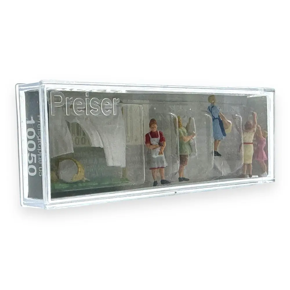 Pack de 5 Blanchisseuses - Figurine - PREISER 10050 - Échelle HO : 1/87ème - 2