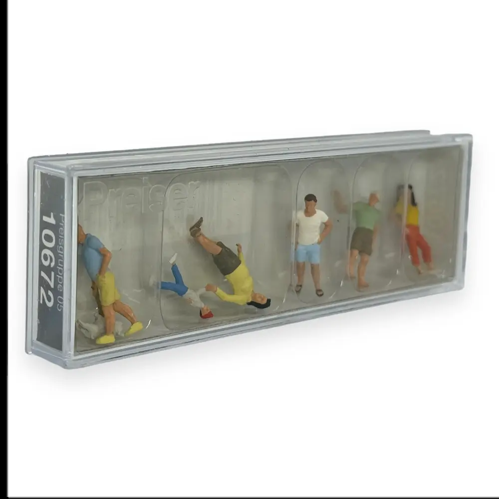 Passants en tenue d'été - Figurine - PREISER 10672 - Échelle HO 1/87 - 2