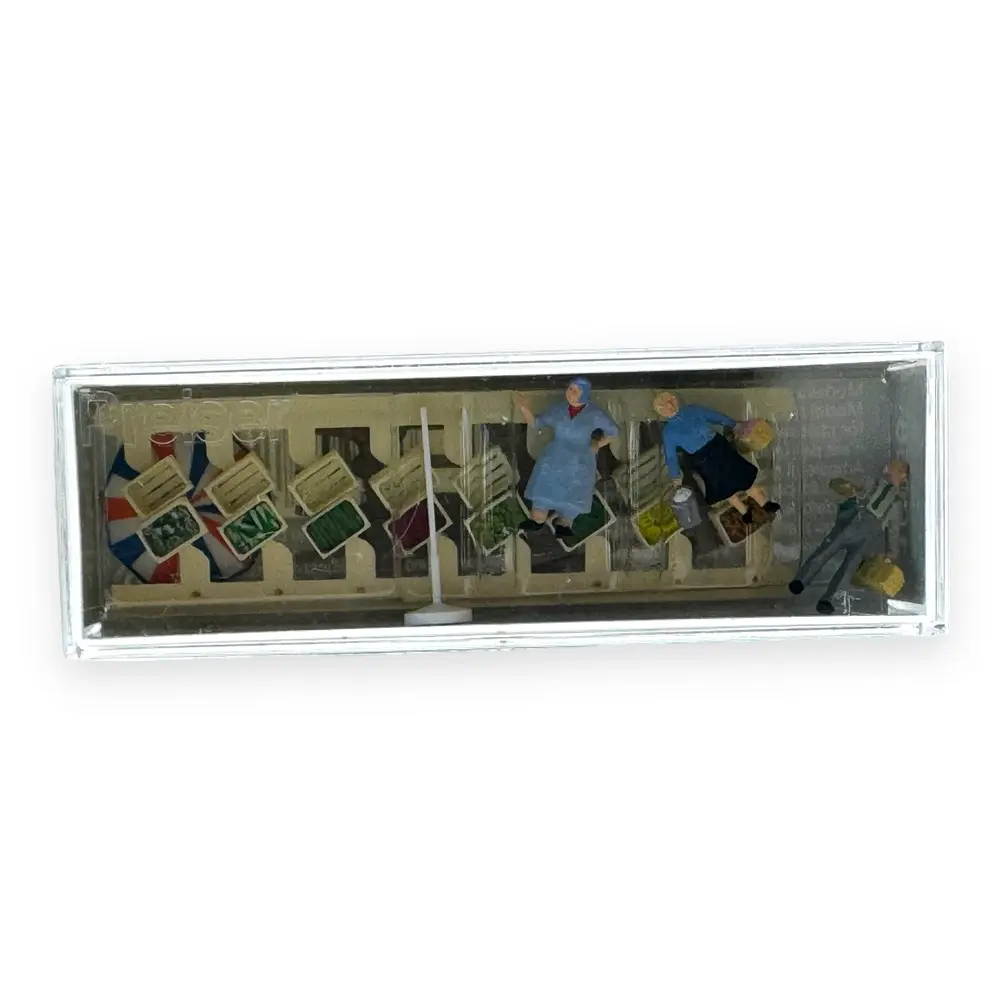 Pack de 3 Personnages au marché - Figurine - PREISER 10056 - Échelle HO : 1/87ème - 3