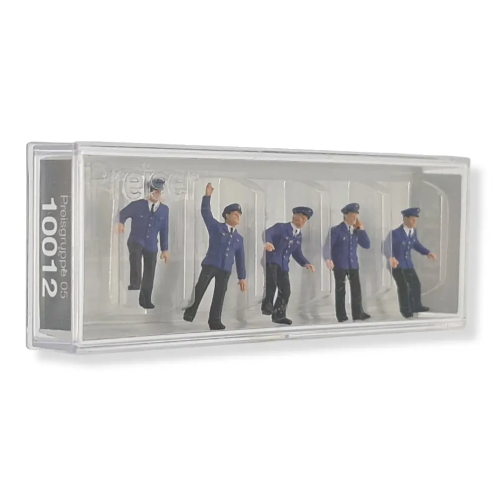 Lot de 5 personnels de poste d'aiguillage de la DB PREISER 10012 - HO 1/87 - 2