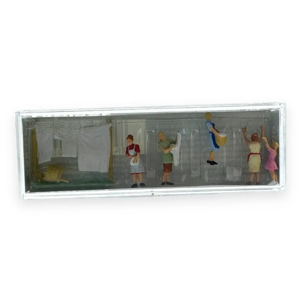 Pack de 5 Blanchisseuses - Figurine - PREISER 10050 - Échelle HO : 1/87ème - 3