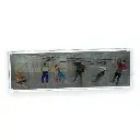 Pack de 6 Pêcheurs à la ligne et pêcheurs sportifs - Figurine - PREISER 10077 - Échelle HO : 1/87ème - 3