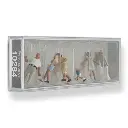 6 Figurines famille en promenade PREISER 10284 - HO 1:87 - 2