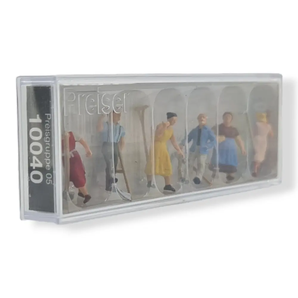 Pack de 6 Fermiers - Figurine - PREISER 10040 - Échelle HO : 1/87ème - 2