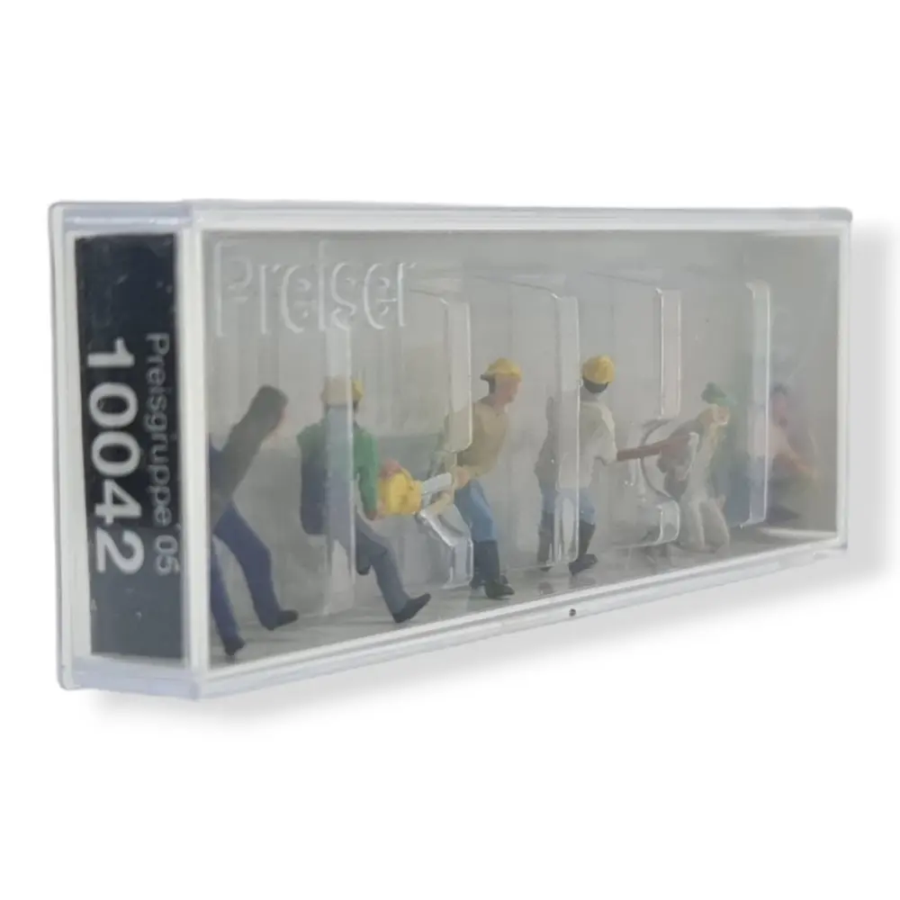 Pack de 6 Bûcherons - Figurine - PREISER 10042 - Échelle HO 1/87 - 2