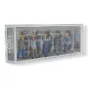 Pack de 6 Poseurs de traverses - Figurine - PREISER 10034 - Échelle HO : 1/87ème - 2