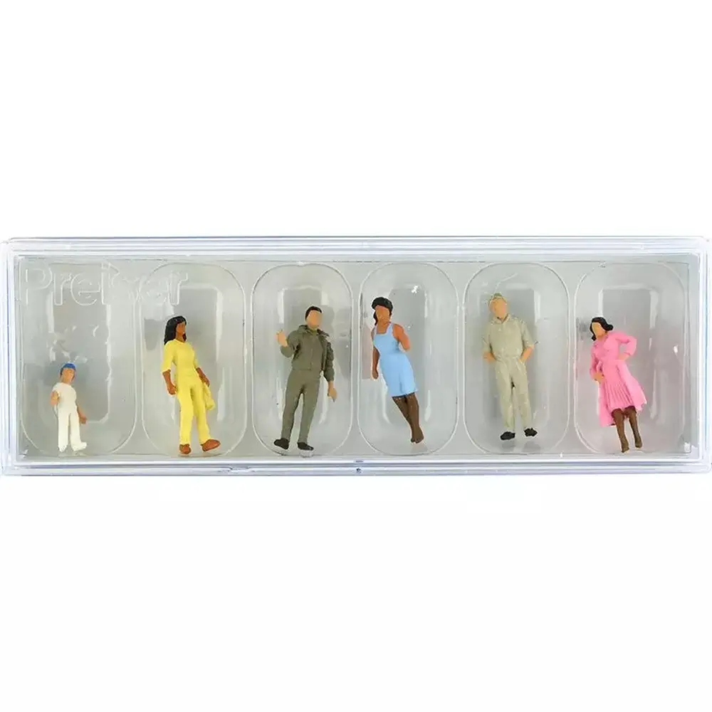 Lot de 6 figurines passants - Preiser 14045 - HO 1/87 - 2