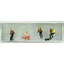 Lot de 4 personnages plongeurs Preiser 10693 - HO : 1/87 - 2