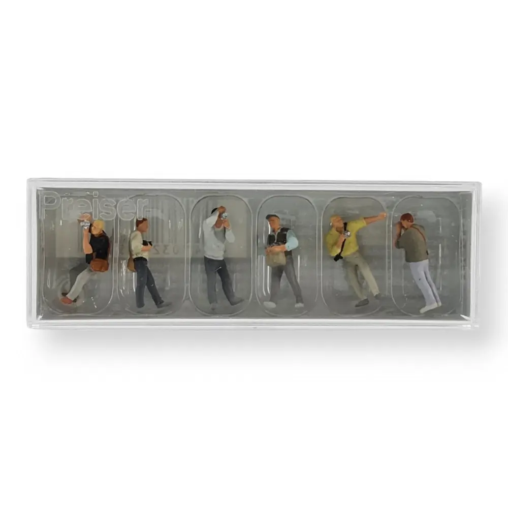 Lot 6 figurines Train spotters Preiser 10545 - HO 1:87 - 3