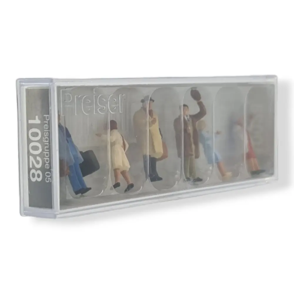 Pack de 6 Voyageurs - Scène de bienvenue - Figurine - PREISER 10028 - Échelle HO : 1/87ème - 2