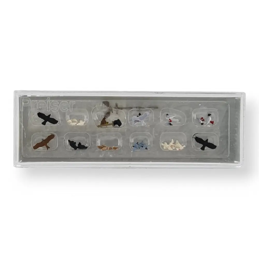 Ensemble d'oiseaux variés Preiser 10169 - HO 1:87 - 3