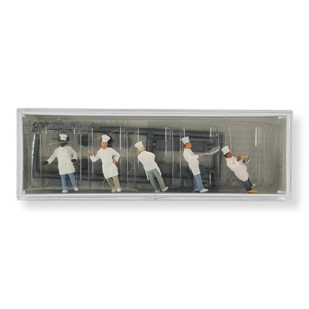 Lot de 5 chefs cuisiniers II PREISER 10330 - HO 1/87 - 3
