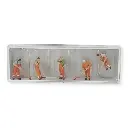 5 éboueurs en tenu orange PREISER 10713 HO 1/87 - 2