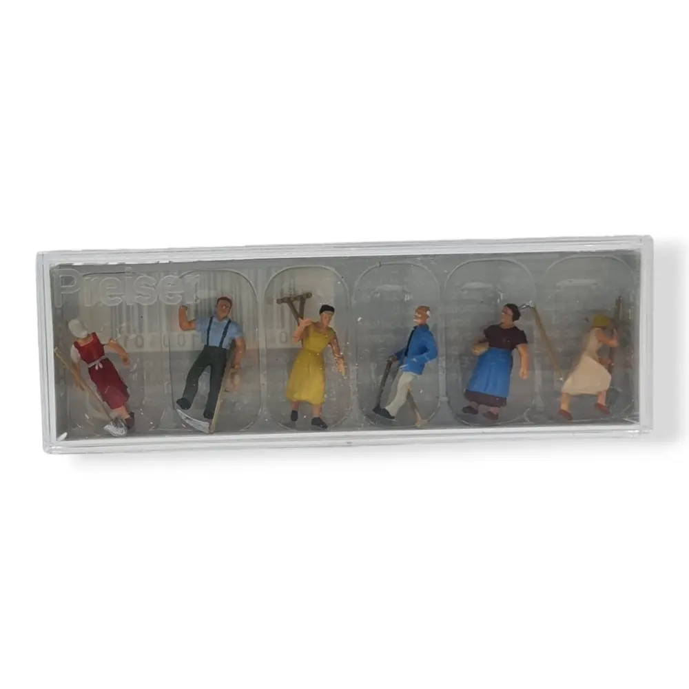 Pack de 6 Fermiers - Figurine - PREISER 10040 - Échelle HO : 1/87ème - 3