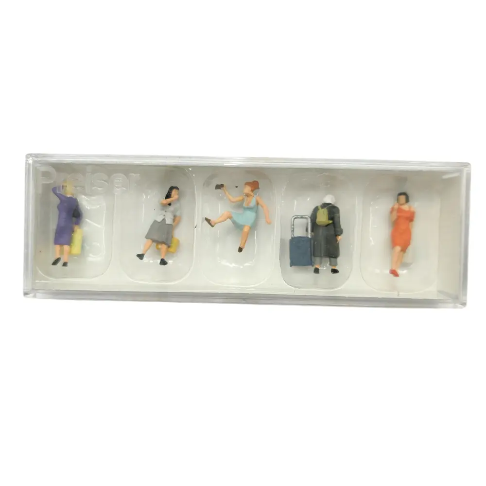 Lot de 5 personnages en shopping Preiser 10665 - HO : 1/87 - 2