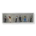 Lot de 6 personnages thème "Arrestation" PREISER 10589 - HO 1/87 - 5