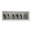 lot 6 Hommes d'affaires en costume PREISER 10380 - HO 1/87 - 2