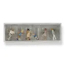 6 Figurines famille en promenade PREISER 10284 - HO 1:87 - 3