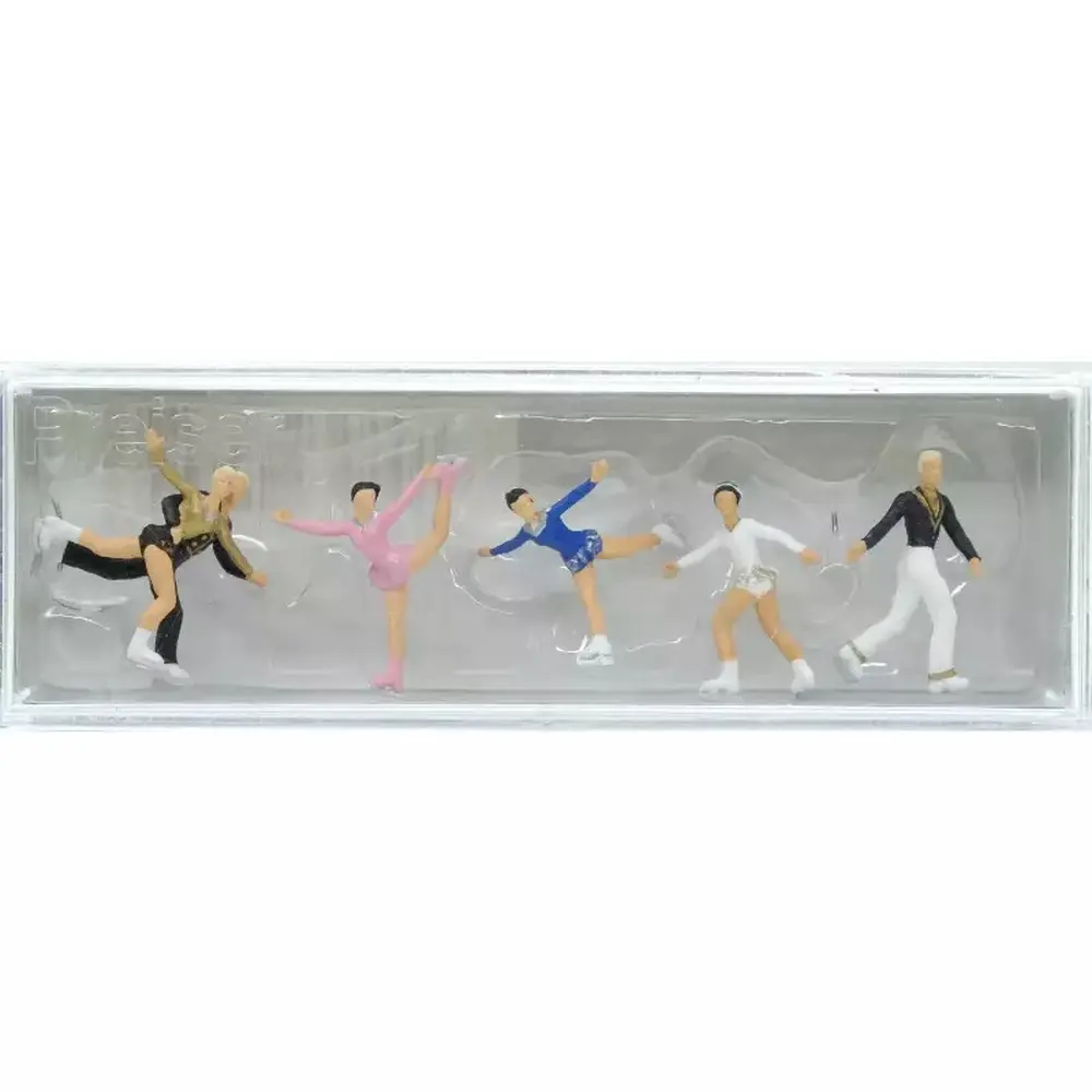 Lot de 5 personnages patineurs artistiques - Preiser 10314 - HO 1/87 - 2