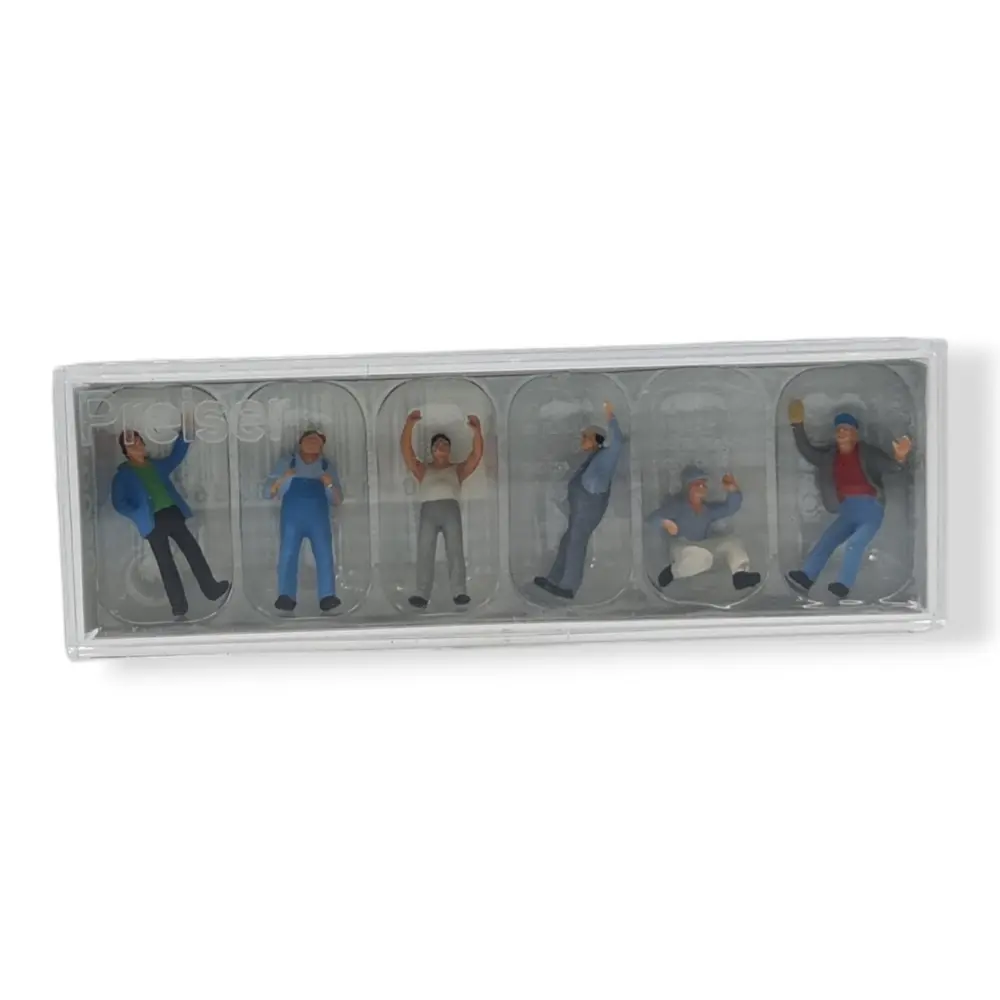 Lot de 6 Camionneurs - Figurine - PREISER 10036 - Échelle HO 1/87 - 3