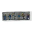 Pack de 6 Ouvriers - Figurine - PREISER 10033 - Échelle HO : 1/87ème - 3