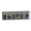 Pack de 6 Personnages - Groupe de maintenance - Figurine - PREISER 10035 - Échelle HO : 1/87ème - 3
