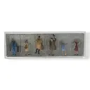 Pack de 6 Voyageurs - Scène de bienvenue - Figurine - PREISER 10028 - Échelle HO : 1/87ème - 3