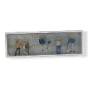 Pack de 5 Poseurs de voies - Figurine - PREISER 10031 - Échelle HO : 1/87ème - 3