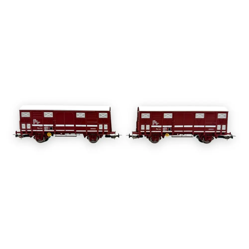 Set de 2 wagons couverts primeurs Ghs 69.9 - Piko 97311 - HO 1/87 - SNCF - Ep IV-V - 2R - 3