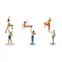 Lot de 6 grimpeuses PREISER 10606 - HO 1/87 - 2