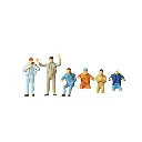 Lot de 6 personnages camionneurs dont 3 sans jambes - Preiser 14009 - HO 1/87  - 2