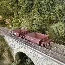 Couplage de Wagons à Ballast SVwf 964140 - R37 43107 - HO 1/87 - SNCF - EP III - 5