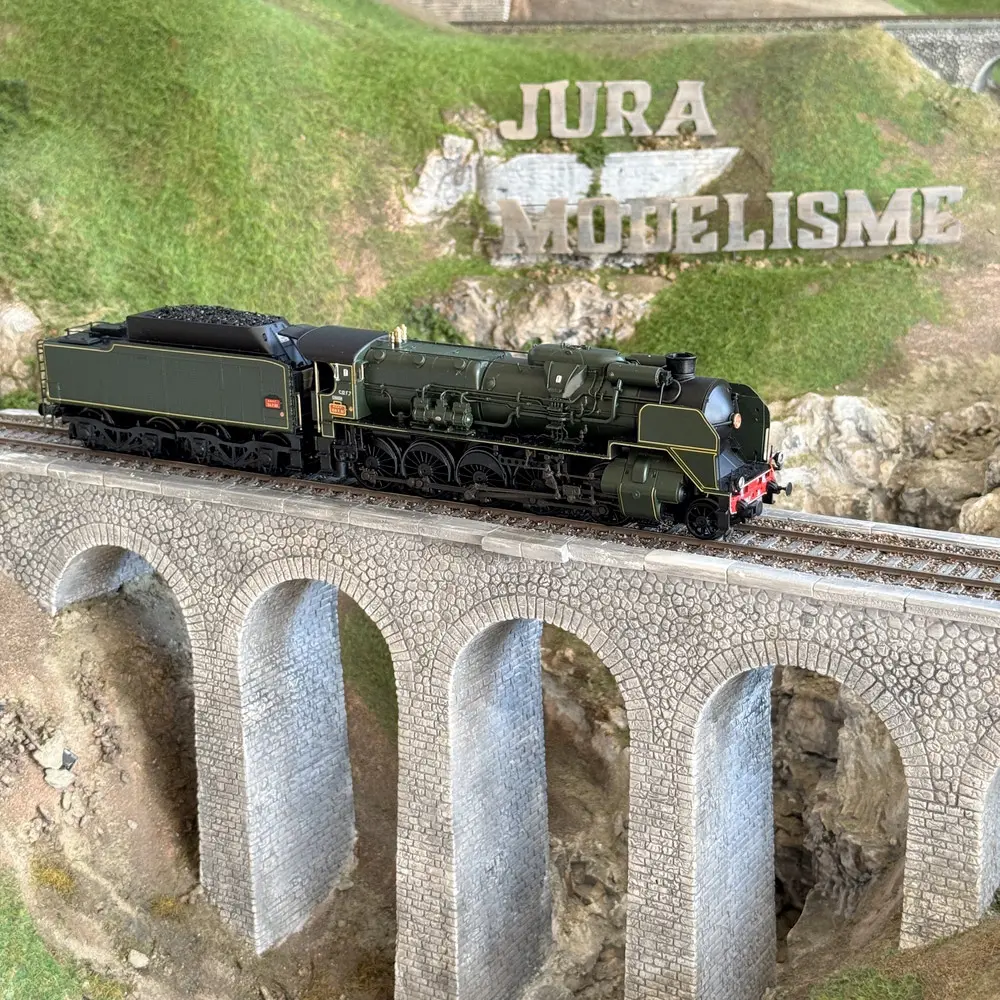 Locomotive à vapeur 2-150 P 81 tender 34 P 82 ACC SON et fumée - R37 HO41203DSFAC - SNCF - EP III  - 5