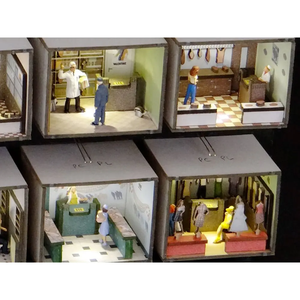 8 Petites boutiques aménagées et éclairées - Régions et Compagnies AME014 - HO 1/87  - 3