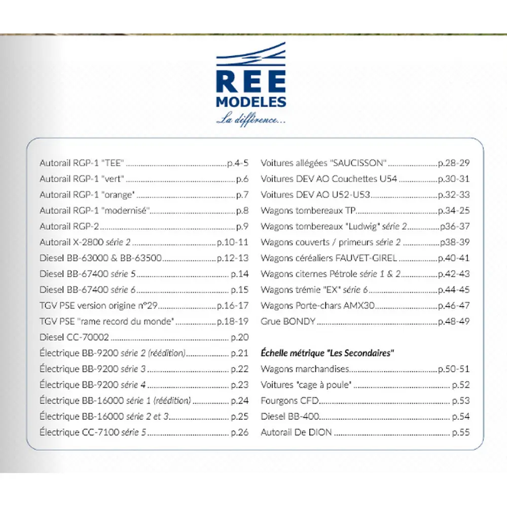 Catalogue Ree Modèles 2024 HO - Ree Modèles CATHO-2024 - HO 1/87 - 56 pages - 2