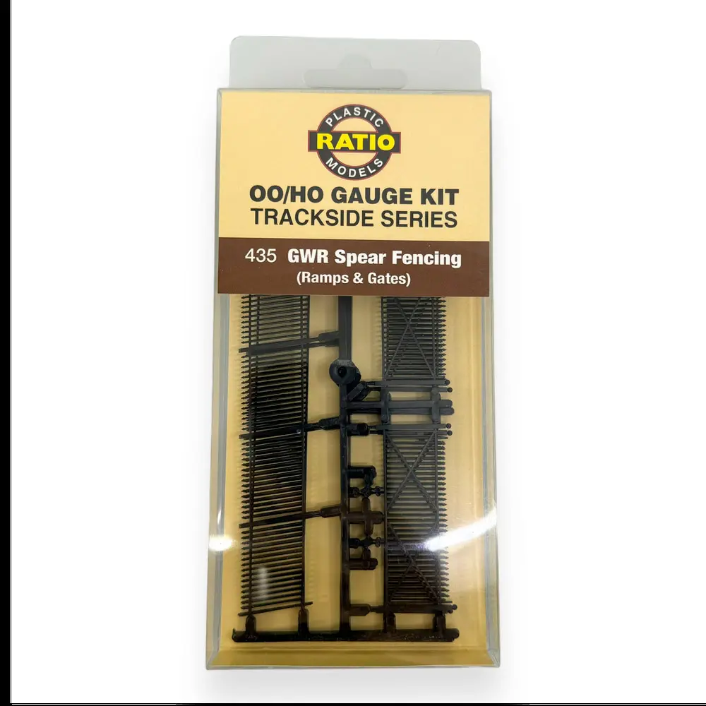Clôture - RATIO 435 - Échelle OO 1/76 / HO 1/87 - 100 mm - Noir - 2