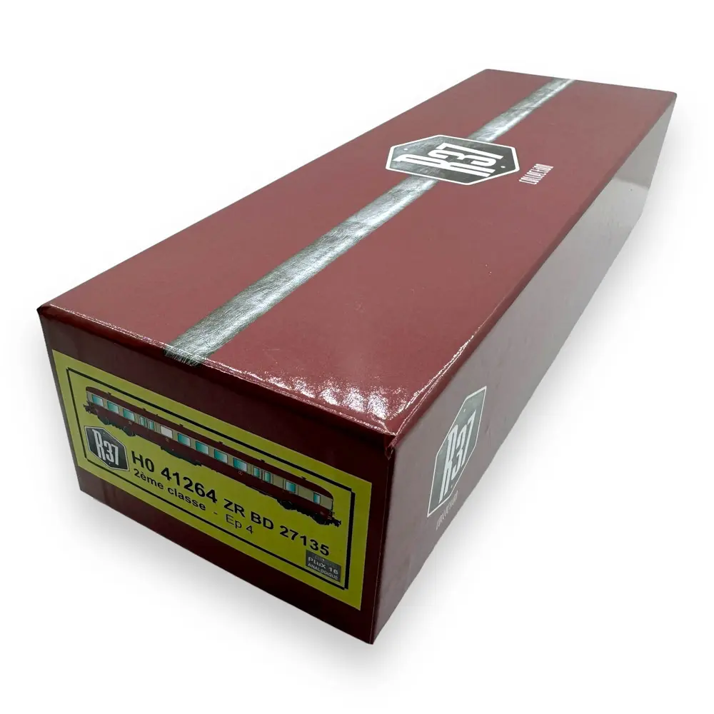 Remorque renforcée d'autorail ZR BD 27135 - R37 HO41264 - HO 1/87 - SNCF - IV - Analogique - 2R - 4