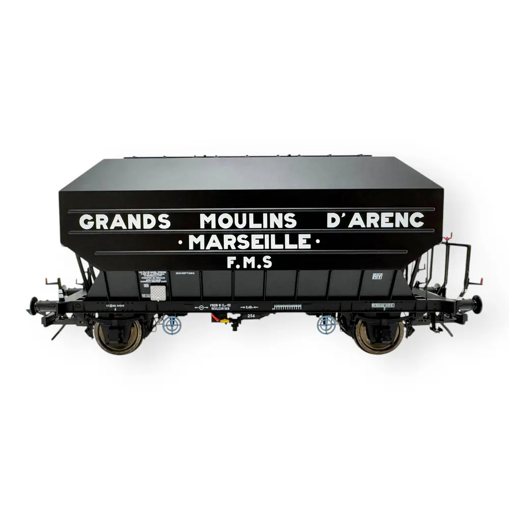 Wagon céréalier B. Richard Grand Moulins d'Arenc - Rail 43 433014 - O 1/43 - SNCF - Ep III - 2R - 3