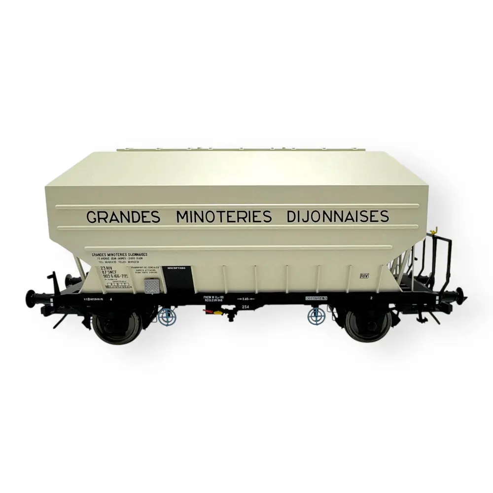 Wagon céréalier B. Richard Grandes Minoteries Dijonnaise - Rail 43 433015/4 - O 1/43 - SNCF - Ep IV - 2R - 3