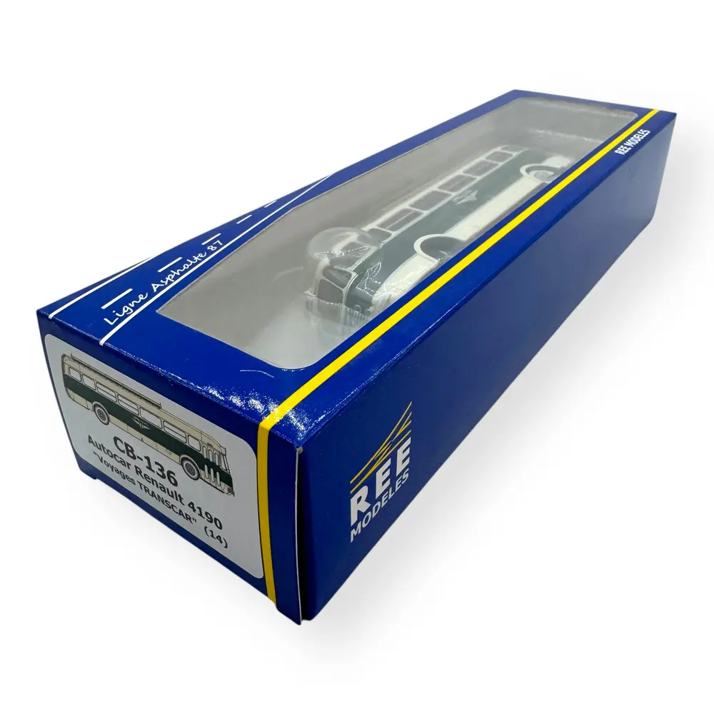 Autocar Renault R4190 "Transcar" Vert/Crème 75 - Ree Modèles CB136 - HO 1/87 - 4