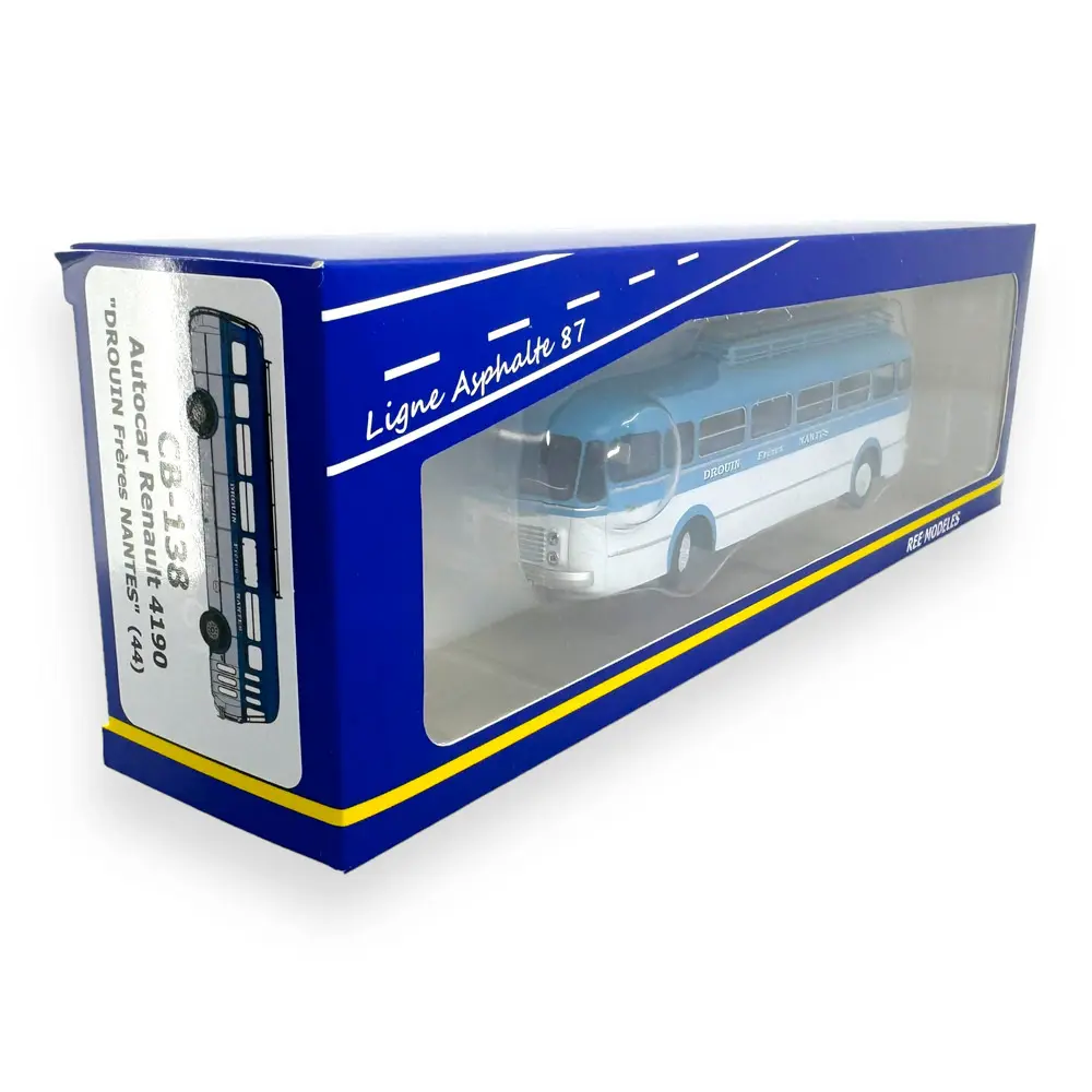 Autocar Renault R4190 "Drouin" Bleu/Gris Nantes - REE MODELES CB138 - HO 1/87 - 4