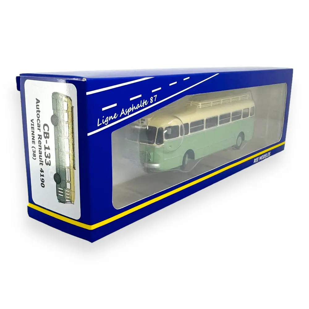 Autocar Renault R4190 Vert/Crème de Vienne - REE MODELES CB133 - HO 1/87 - 4