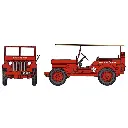 Jeep de Pompier "Damery" avec échelle - REE MODÈLES CB-090 - HO 1/87 - 2